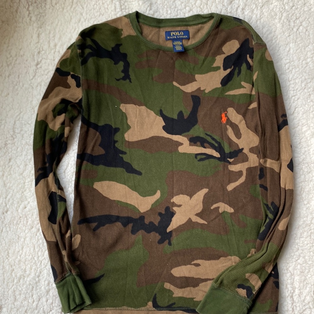 Polo Ralph Lauren Camo waffle long sleeve shirt